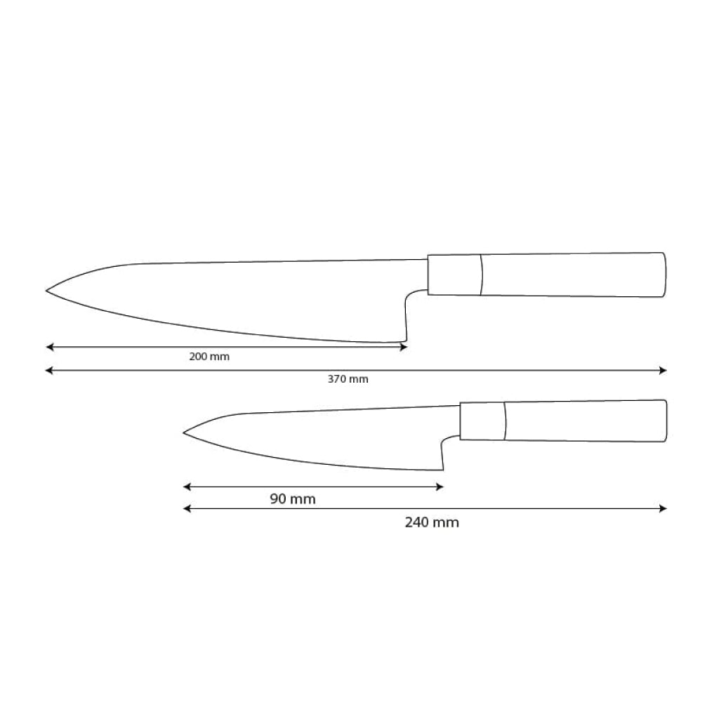 Shinrai Knives - Takumi Kaza 2-Piece Damascus Knife Set - Chef's Knife + Paring Knife