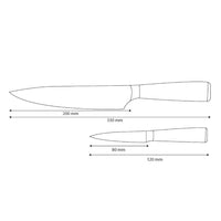Shinrai Knives - Damascus Print 2-Piece Knife Set - Chef's Knife + Paring Knife