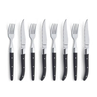 Amefa - 8-pcs Steak Set black in magnet box Steakmessen Amefa