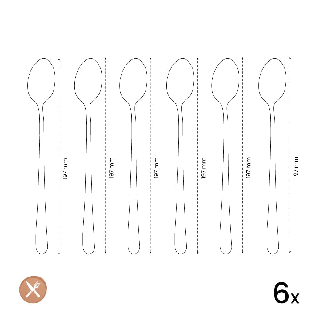 Amefa - Austin 6 Latte Lepels - Champagne Latte lepels Amefa