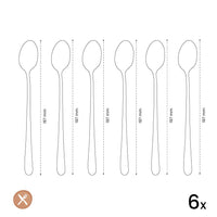 Amefa - Austin 6 Latte Lepels - Mat Zwart Latte lepels Amefa