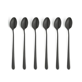 Amefa - Austin 6 Latte Spoons - Matte Black Amefa - Austin 6 Latte Lepels - Mat Zwart Latte lepels Amefa