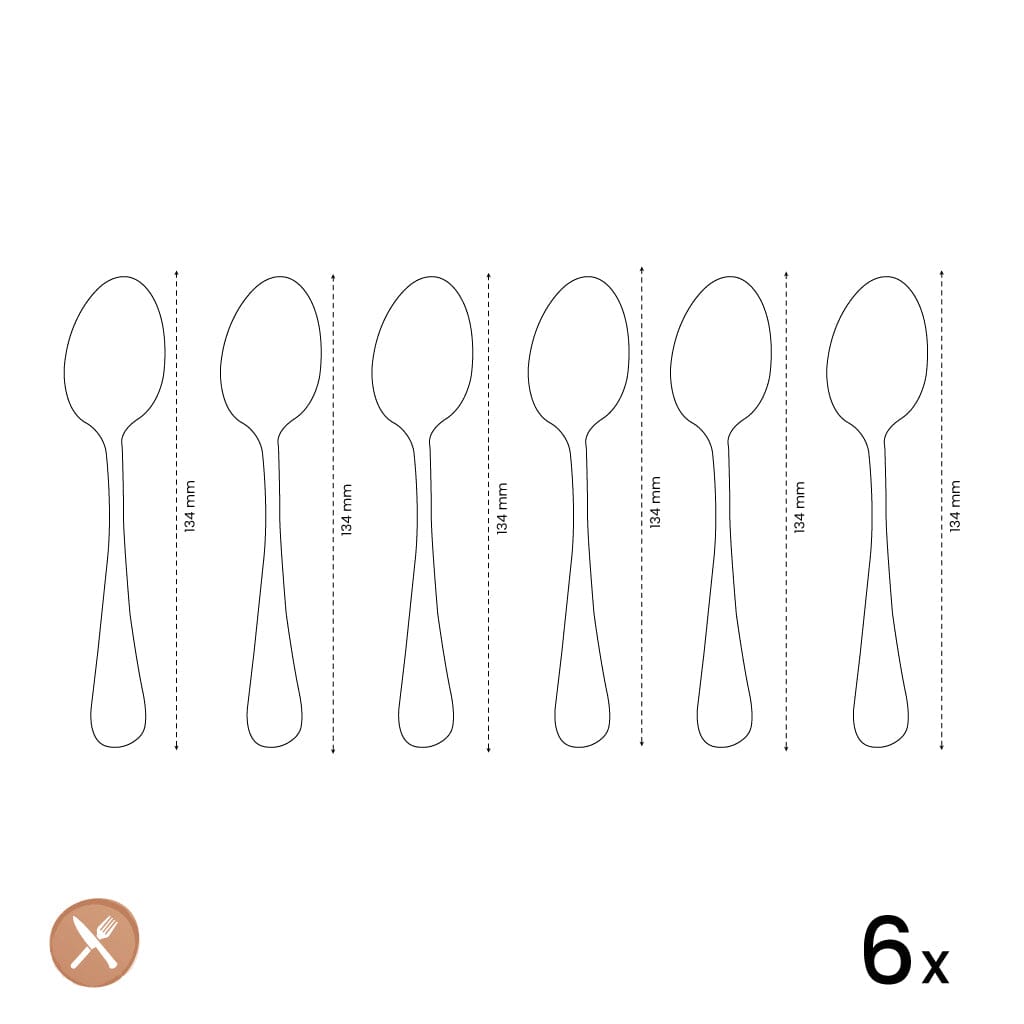 Amefa - Drift 6 Koffielepels - Zilver Koffielepels Amefa