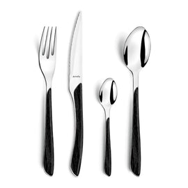 Amefa - Eclat 16-piece Cutlery Set - Black Amefa - Eclat 16-delige Bestekset - Zwart Bestekset Amefa