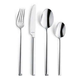 Amefa - Metropole 24-piece Cutlery Set in Luxury Wooden Box - Silver Amefa - Metropole 24-delige Bestekset - Zilver Bestekset Amefa