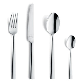 Amefa - Moderno 24-piece Cutlery Set in Luxury Wooden Box - Silver Amefa - Moderno 24-delige Bestekset - Zilver Bestekset Amefa