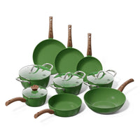 Cook & Pan - Ensemble de 9 pièces de batterie de cuisine écologique Cook & Pan