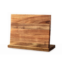 Epoxy Sapphire Damascus Print 6-Delige Messenset + Acacia houder enkelzijdig Messenset met blok Shinrai Knives