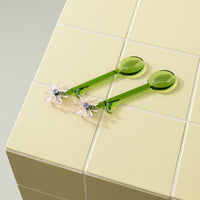 &Klevering - Lepel flora roze set van 2 Lepels &Klevering