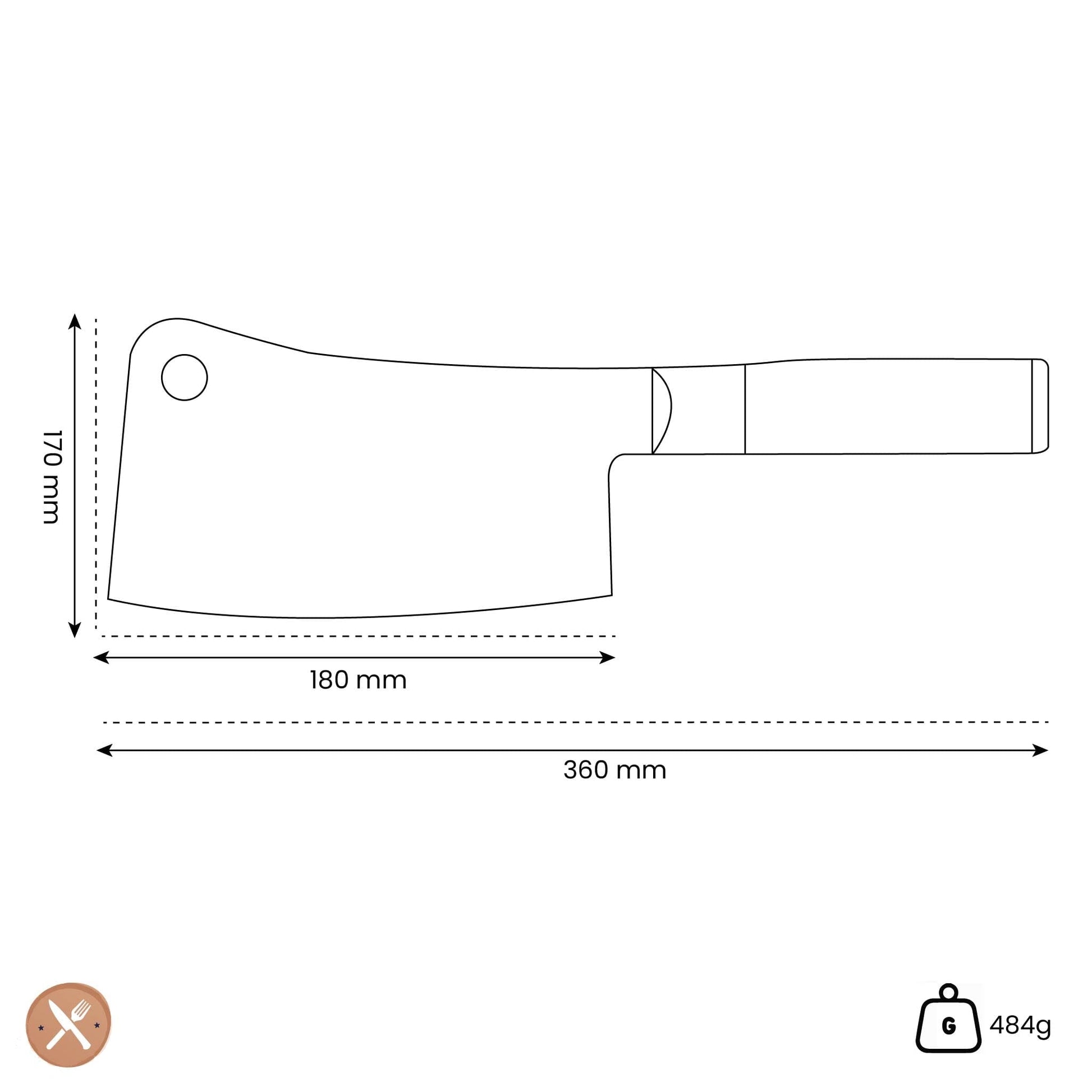 Kuro - Japanse Hakmes 18 cm Hakmes Satake
