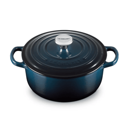 Le Creuset - Round Enameled Cast Iron Braising Pan - Night - 24 cm Le Creuset - Braadpan Rond in Geëmailleerd Gietijzer - Nuit - 24 cm Braadpan Le Creuset