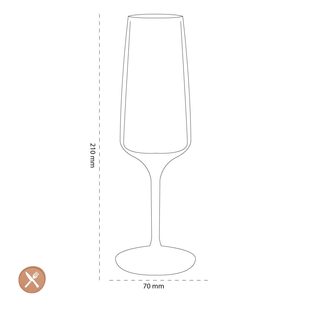 Leonardo - CESTI Champagne Glazen 240ml - 6 stuks Champagne glazen Leonardo
