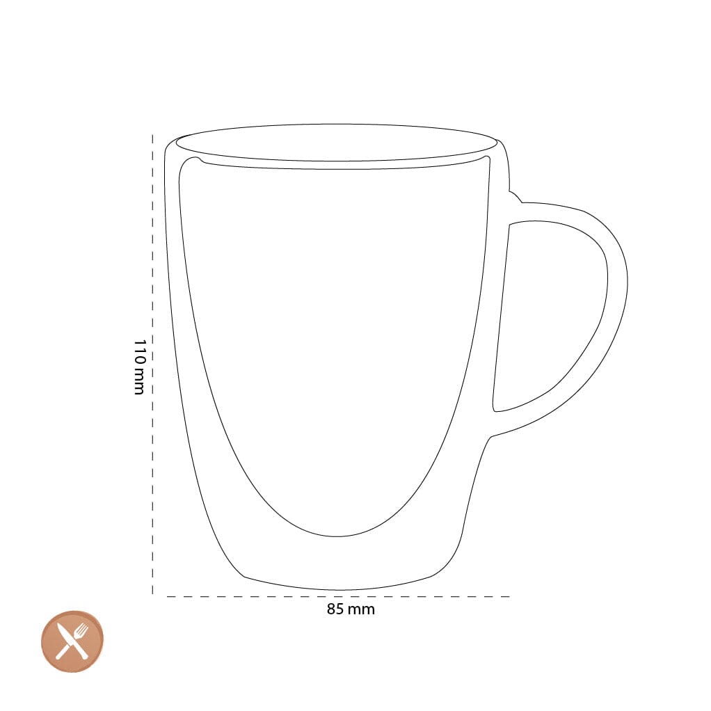 Leonardo - DOU Thee/Koffiekop Dubbelwandig 300ml Theeglazen Leonardo