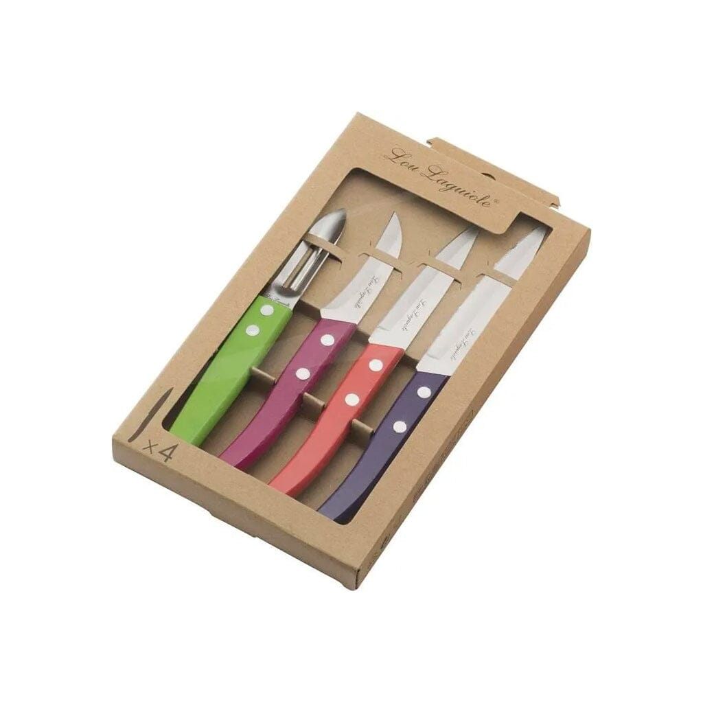 Lou Laguiole - Forest 4-delige Schilmessen set - Hout Schilmes Lou Laguiole