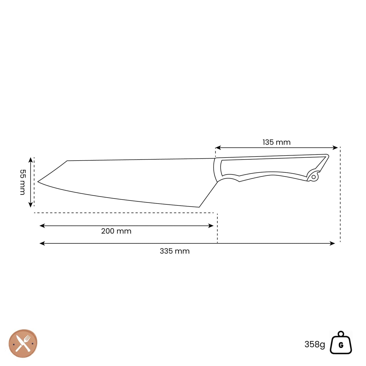 Messermeister - 20 cm outdoor keukenmes Outdoor keukenmes Messermeister