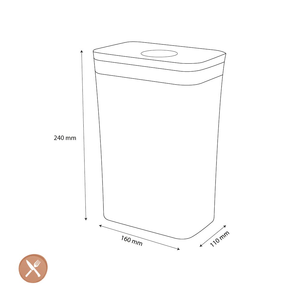 OXO - POP 2.0 Rechthoekig medium, 2,6 liter Voorraadpot OXO