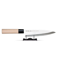 Couteau de chef japonais Satake en bois de magnolia, 21 cm
