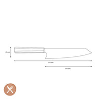 Shinrai Knives - Damascus Kiritsuke Mes 7 Layer - Special Edition 23 cm Kiritsukemes Shinrai Knives