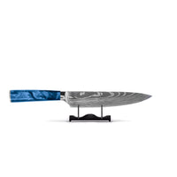 Shinrai Knives - Damascus Print Epoxy Sapphire - 6-delige Messenset Messenset Shinrai Knives