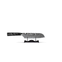 Couteaux Shinrai - Couteau Santoku en onyx à motif damassé 13 cm