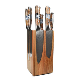 Shinrai Knives - Eclipse 6-Piece Knife Set + Knife Block Rotate Shinrai Knives - Eclipse 6-delige Messenset + Messenblok Rotate Messenset met blok Shinrai Knives