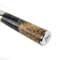 Couteaux Shinrai - Coffret de 6 couteaux damassés en époxy onyx + bloc magnétique ; Couteaux Scalae - Coffret de couteaux en bois d'acacia avec bloc ; Couteaux Shinrai