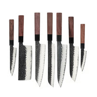 Shinrai Knives - Kurayami 7-delige Damascus Messenset Messenset Shinrai Knives
