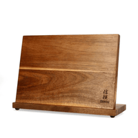 Couteaux Shinrai - Bloc magnétique à couteaux simple face - Bloc magnétique à couteaux en bois d'acacia