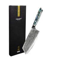 Couteaux Shinrai - Couteau Nakiri Damas en nacre, 20 cm, Nakirimes Shinrai