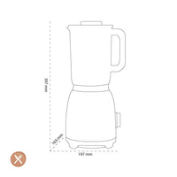 Smeg - Blender | Zwart | Jaren 50 | Tafel blender Blender Smeg