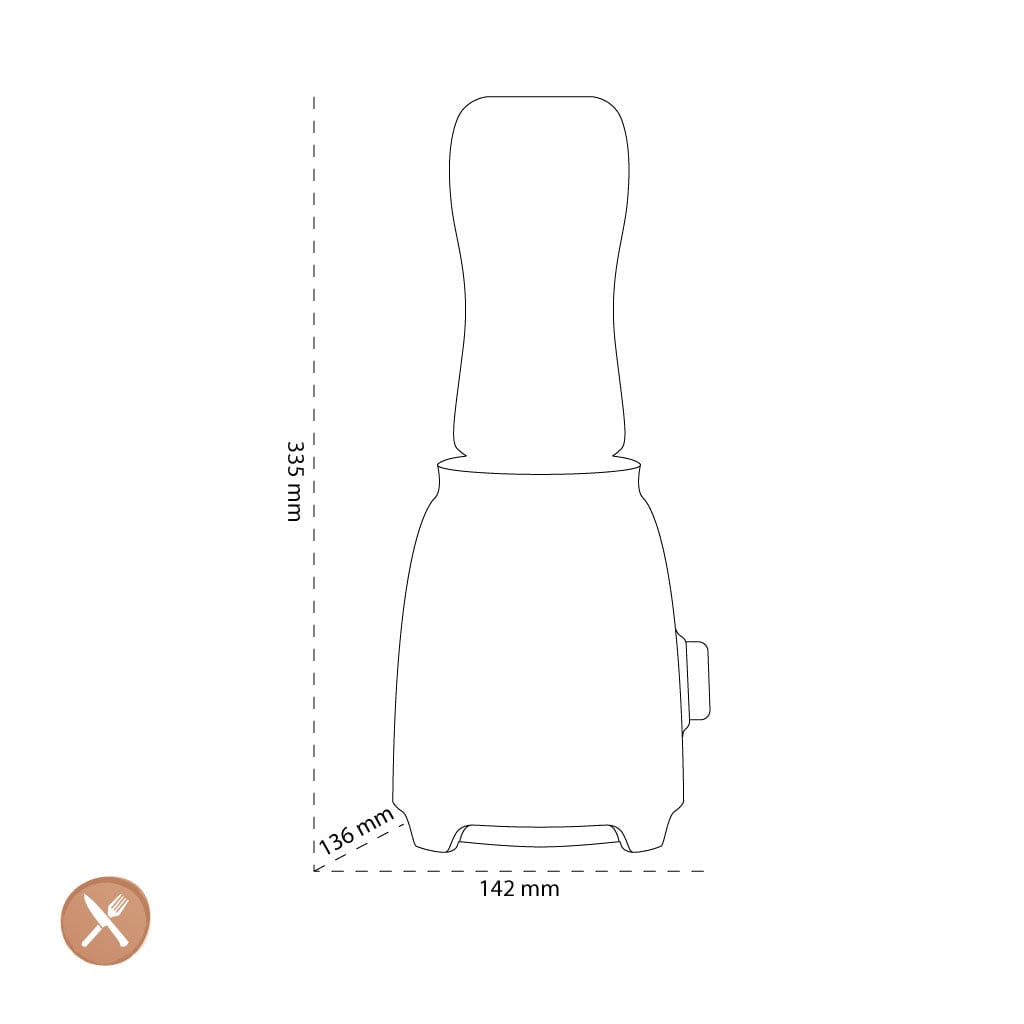 Smeg - Mini Blender | Wit | Jaren 50 | Table Blender PERSONAL BLENDER Blender Smeg
