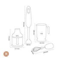 Smeg - Staafmixer | Cream | Jaren 50 | Staafmixer met accessoires Staafmixer Smeg