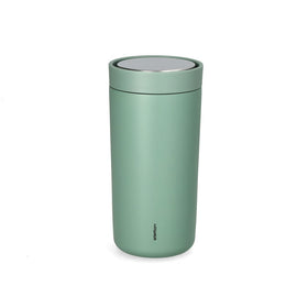 Stelton - To Go Click vacuum insulated cup 0.4 l dusty gray Stelton - To Go Click Thermosfles 0.4 l. - Stoffig Grijs Thermosfles Stelton