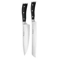 Wüsthof - Coffret de 2 couteaux Classic Ikon - Couteau de chef + Couteau à pain