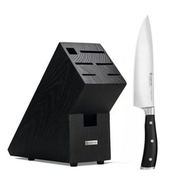 Wusthof - Classic Ikon Chef's Knife 20cm + Free black knife block Wusthof - Classic Ikon Koksmes 20cm + Gratis zwart messenblok Wusthof