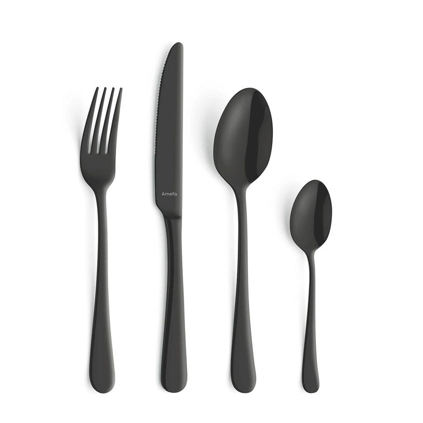 Amefa - Austin 24-delige Bestekset 6 Personen - Mat Zwart Bestekset Amefa