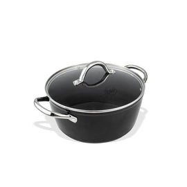 Cook & Pan - Signature Cooking Pan 20 cm with glass lid By C&P - Signature Kookpan 20 cm met glazen deksel Kookpan By C&P
