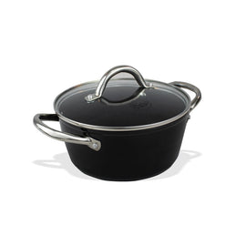Cook & Pan - Signature Cooking Pan 22 cm with glass lid By C&P - Signature Kookpan 22 cm met glazen deksel Kookpan By C&P