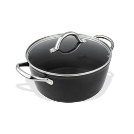 Cook & Pan - Signature Cooking Pan 24 cm with glass lid By C&P - Signature Kookpan 24 cm met glazen deksel Kookpan By C&P