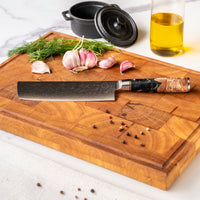 Epoxy Onyx Damascus Nakiri 18 cm Shinrai Japan