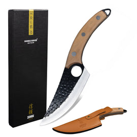 Série Gladiator en acier inoxydable - Couteau de chef universel avec étui - Marron Bezig met laden...