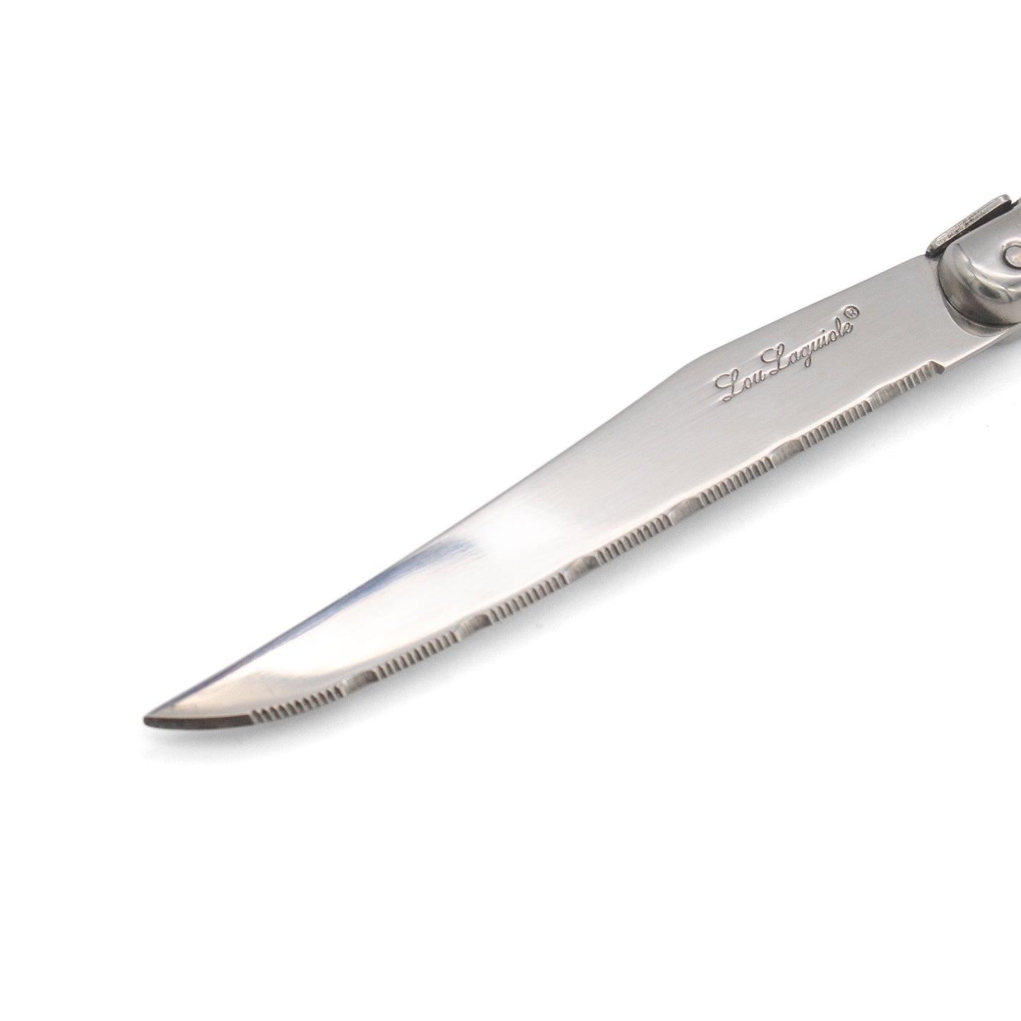 Lou Laguiole - 6-pc steak knives in wooden box - mixed color (pepper/pearl/taupe) Steakmes Lou Laguiole
