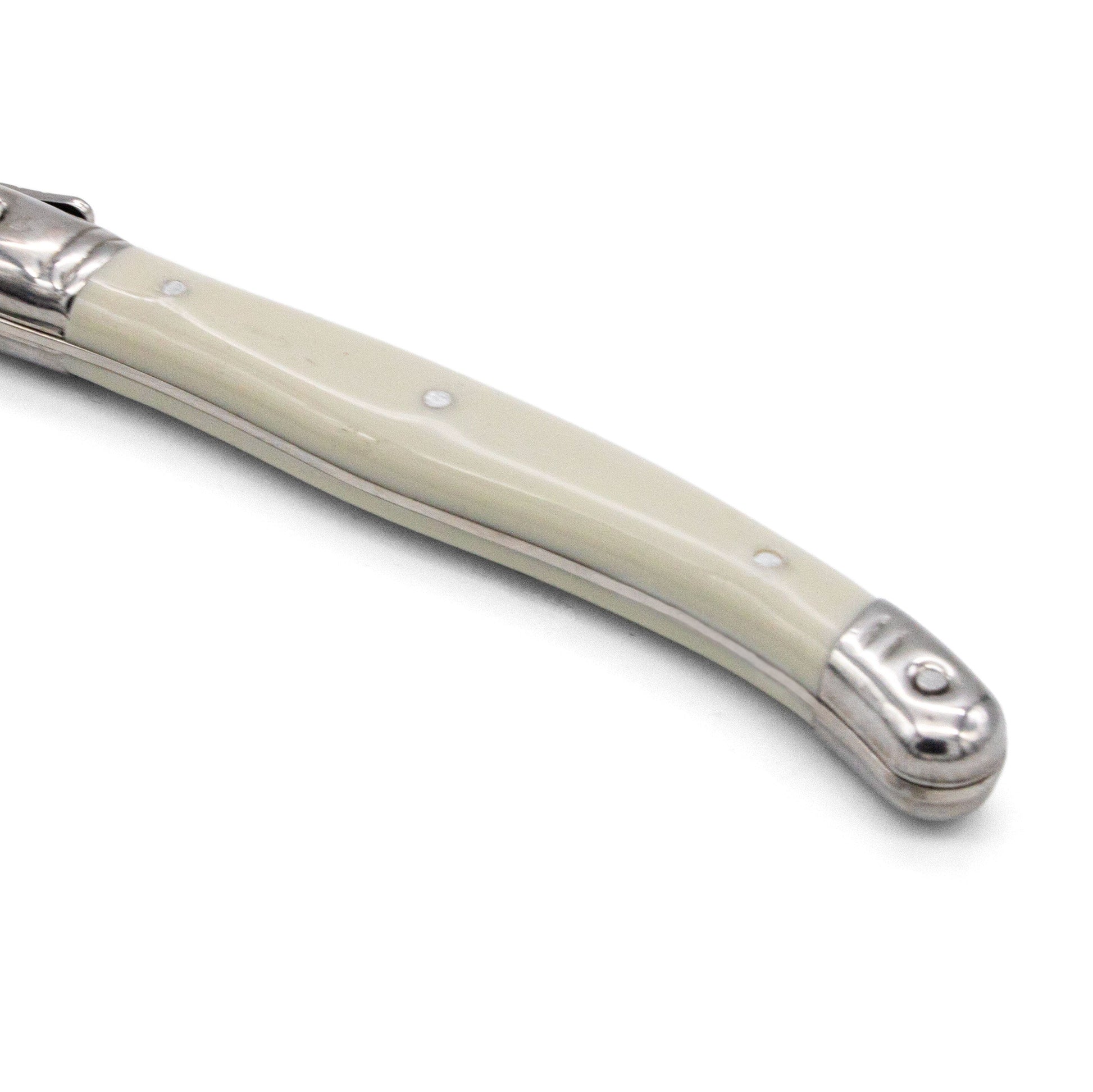 Lou Laguiole - 6-pc steak knives in wooden box - mixed color (pepper/pearl/taupe) Steakmes Lou Laguiole