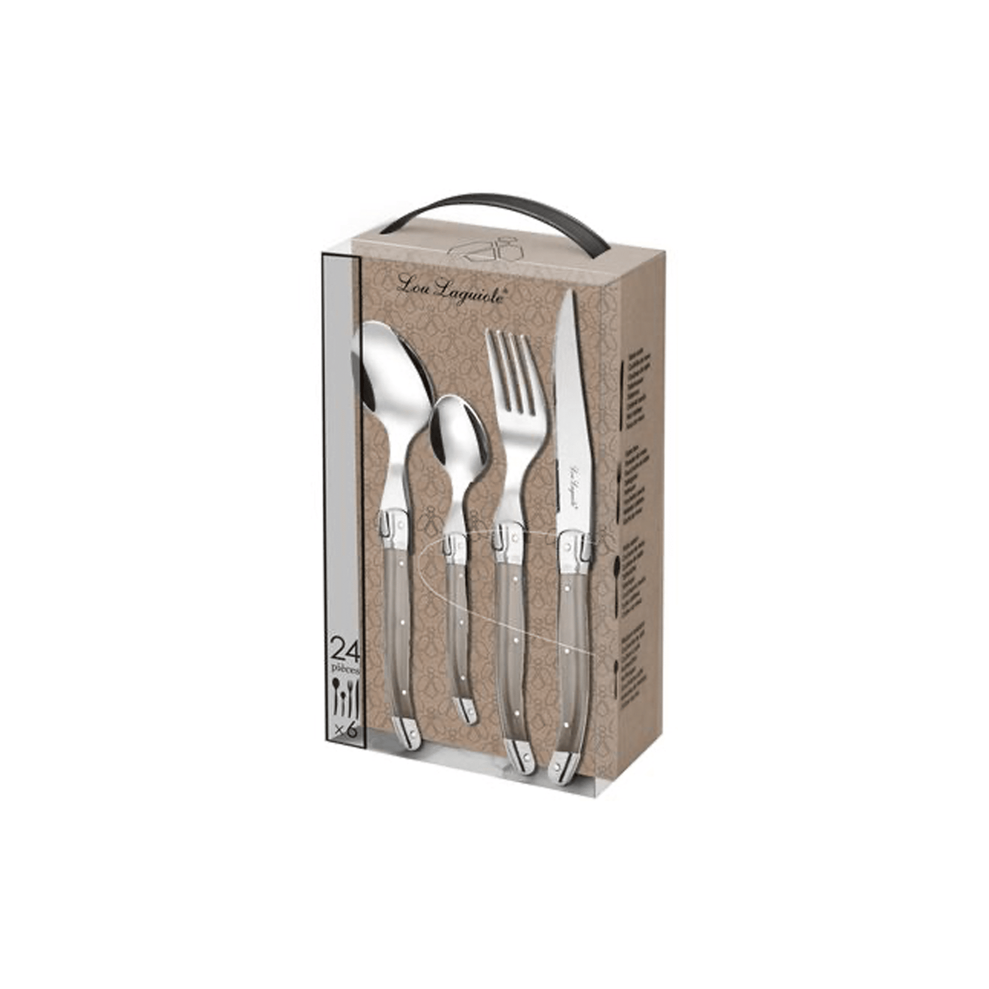 Lou Laguiole - Tradition 24-delige Bestekset - Taupe Bestekset Lou Laguiole