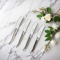 Lou Laguiole - Tradition 4-delige Botermessen set - Peper/Antreciet/Parel/Taupe Botermessen Lou Laguiole