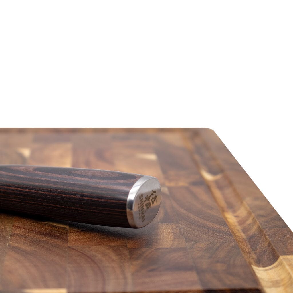 Luxe snijplank licht acaciahout - 41 x 30 x 4.5 cm Shinrai Japan