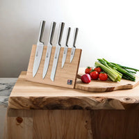 Richardson Sheffield - Visage 5-Delige Messenset met Magnetische Messenhouder - Bamboe Messenset met blok Richardson Sheffield