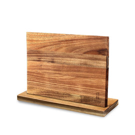 Shinrai Knives - Bloc à couteaux magnétique double face - Bois d'acacia Bezig met laden...