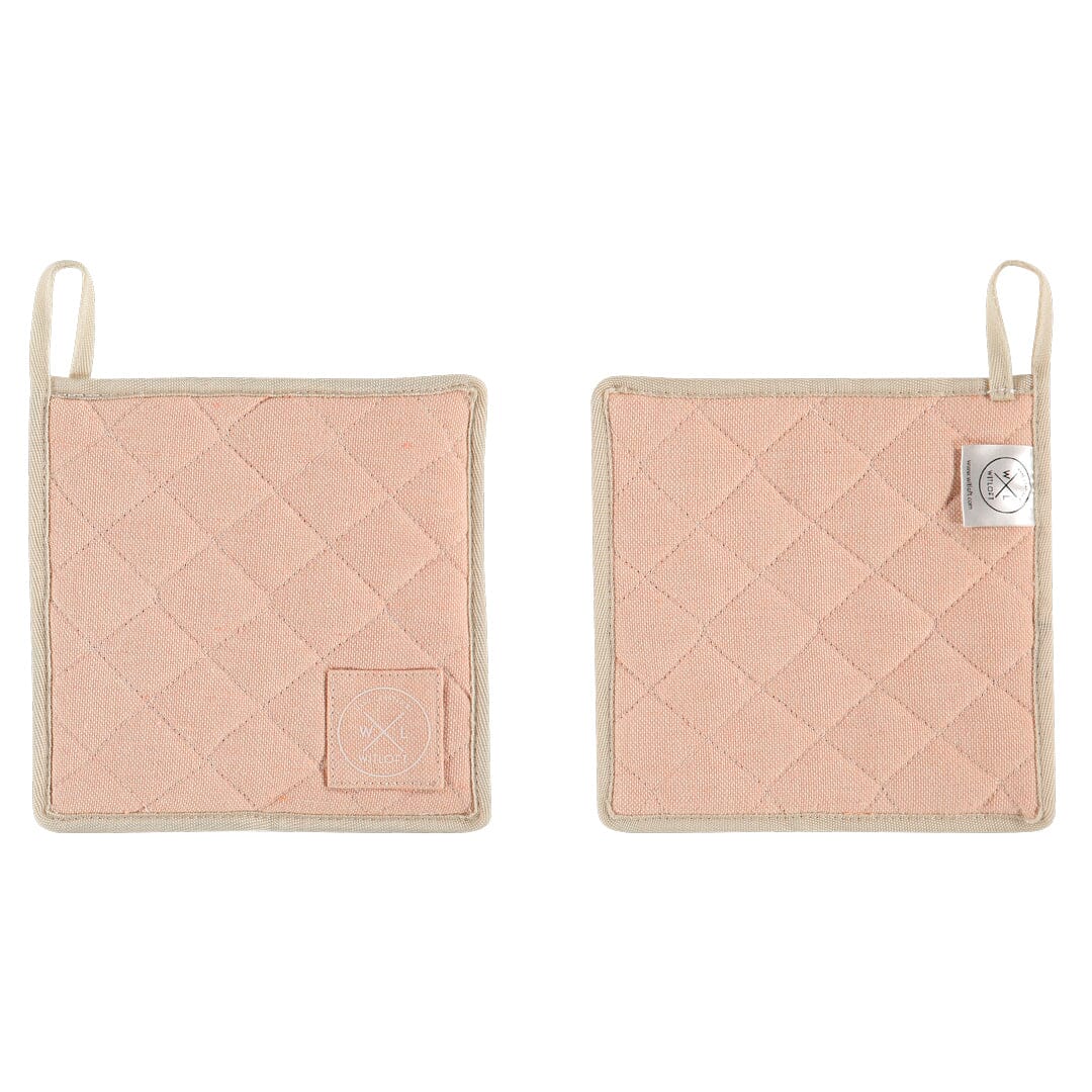 Witloft - Gerecycled Katoen Pannenlappen (2 st.) - Zalm Pannenlappen Witloft