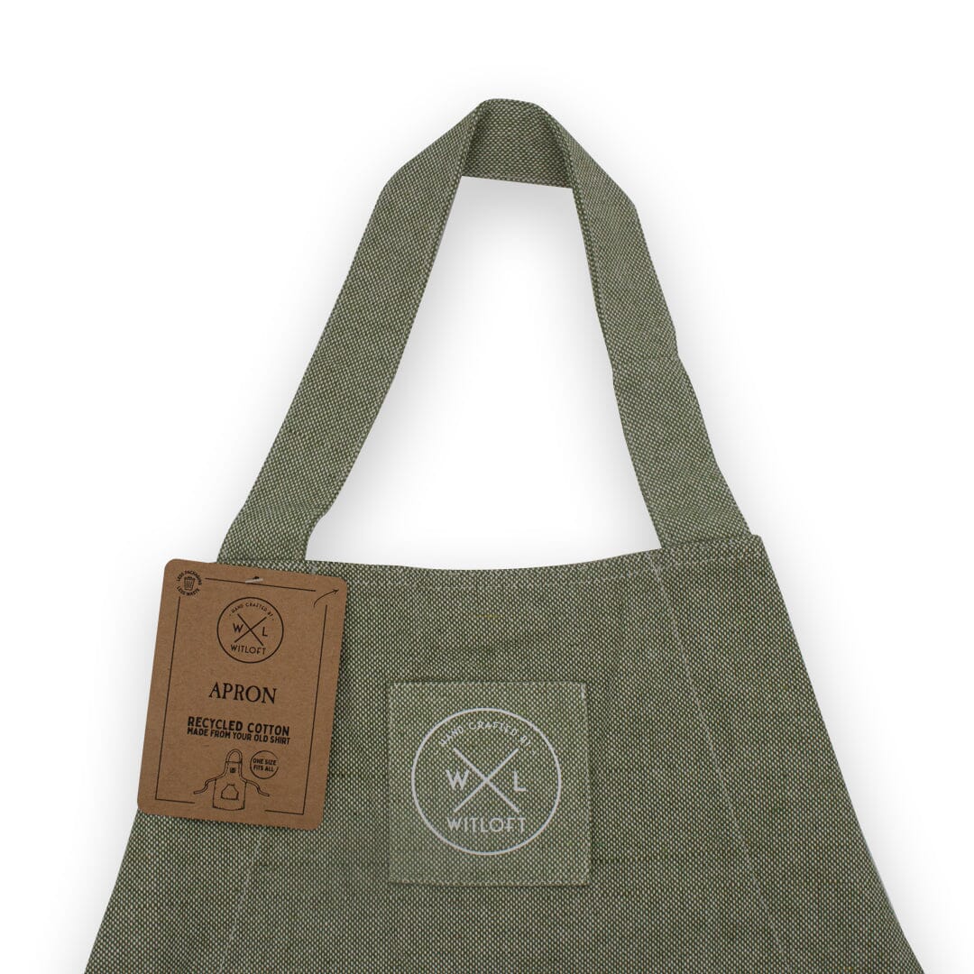 Witloft - Gerecycled Katoen Schort - Pistache Schort katoen Witloft